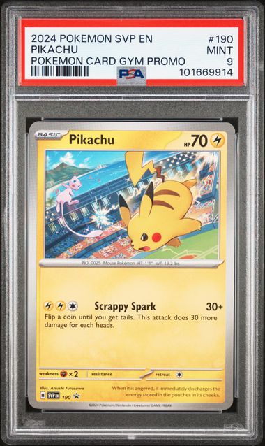 PSA 9 | Pikachu Asia Gym Promo | SV Black Star Promo | SVP190