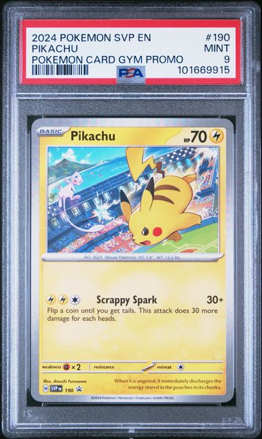 PSA 9 | Pikachu Asia Gym Promo | SV Black Star Promo | SVP190