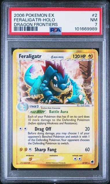 PSA 7 | Feraligatr Holo | ex Dragon Frontiers | 2/101