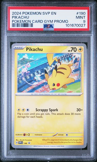 PSA 9 | Pikachu Asia Gym Promo | SV Black Star Promo | SVP190