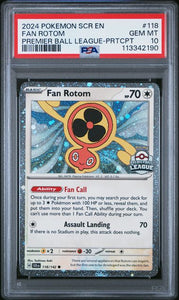 PSA 10 | Fan Rotom Premier Ball League | Stellar Crown | 118/142