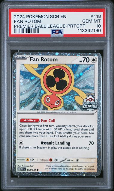 PSA 10 | Fan Rotom Premier Ball League | Stellar Crown | 118/142
