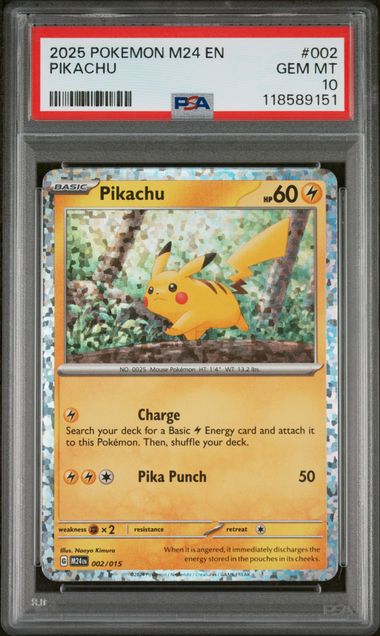 PSA 10 | Pikachu | McDonalds 2024 | 002/015