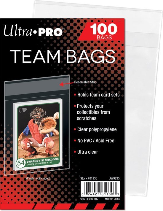 Ultra Pro Team Bags Transparant met plakstrip 100 stuks