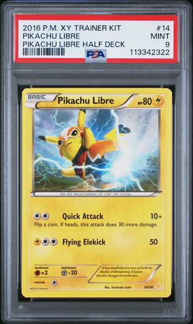 PSA 9 | Pikachu Libre | XY Trainer Kit | 014/030