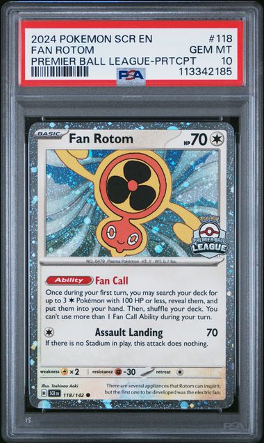 PSA 10 | Fan Rotom Premier Ball League | Stellar Crown | 118/142