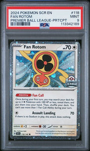 PSA 9 | Fan Rotom Premier Ball League | Stellar Crown | 118/142
