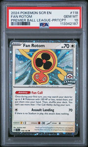 PSA 10 | Fan Rotom Premier Ball League | Stellar Crown | 118/142