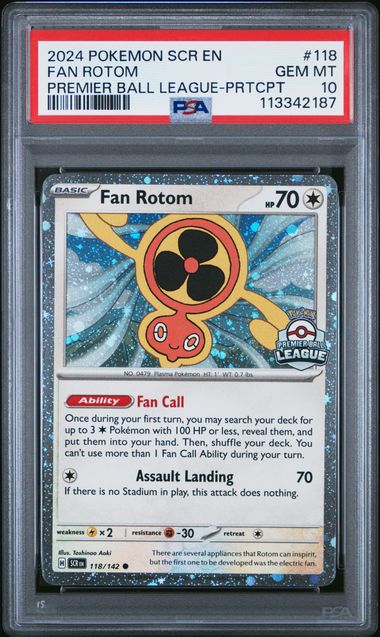 PSA 10 | Fan Rotom Premier Ball League | Stellar Crown | 118/142