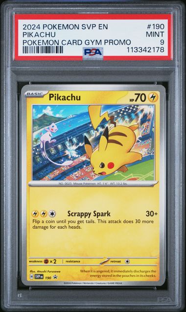 PSA 9 | Pikachu Asia Gym Promo | SV Black Star Promo | SVP190